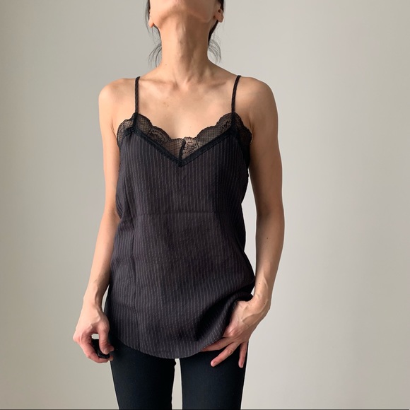 FRENCH LACE DETAIL CAMI - RACER BACK TOP - Picture 3 of 7